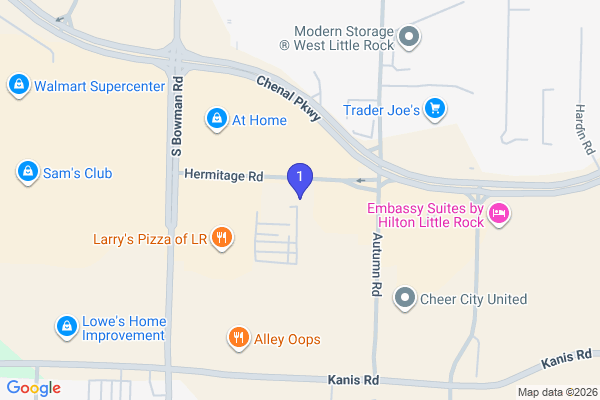 Map showing facility locations